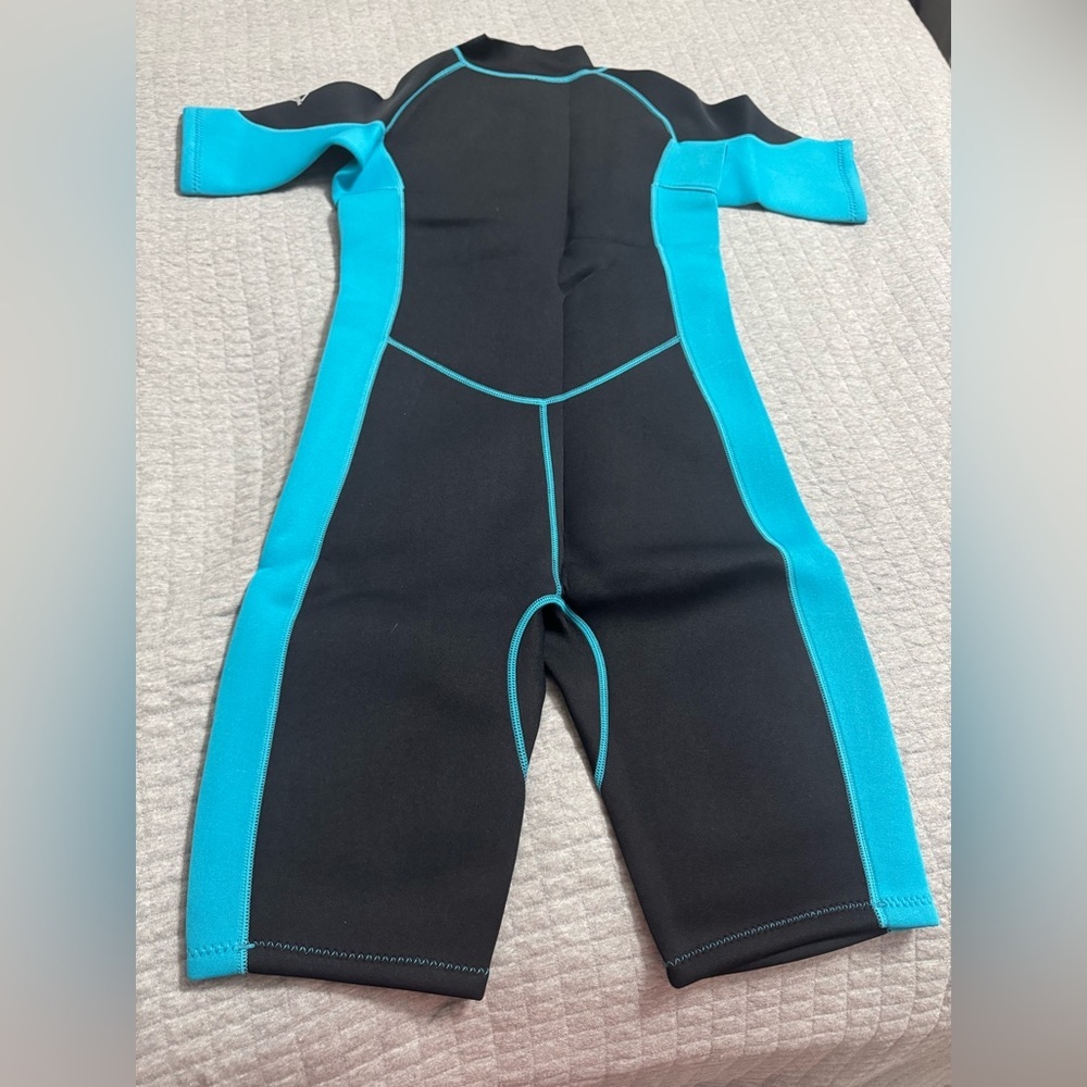 Hevto Kids Wetsuit Shorty for Boys 2mm Neoprene Thermal Front Zip Size 13 - Picture 7 of 8